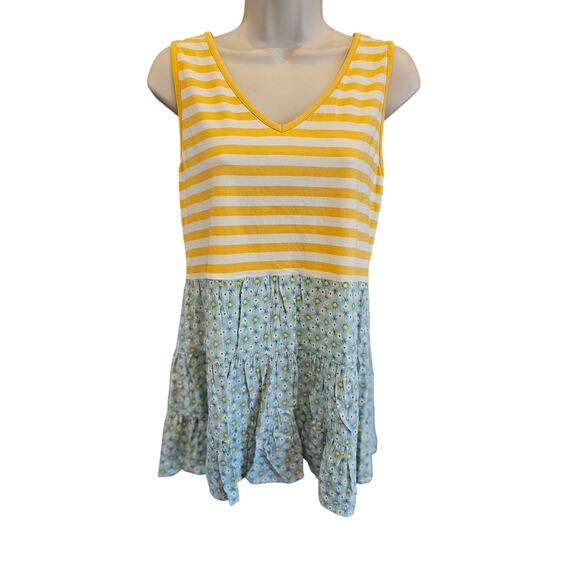 Matilda jane size M Floral mixed media boho sleevless summer career teacher EUC - Picture 1 of 8